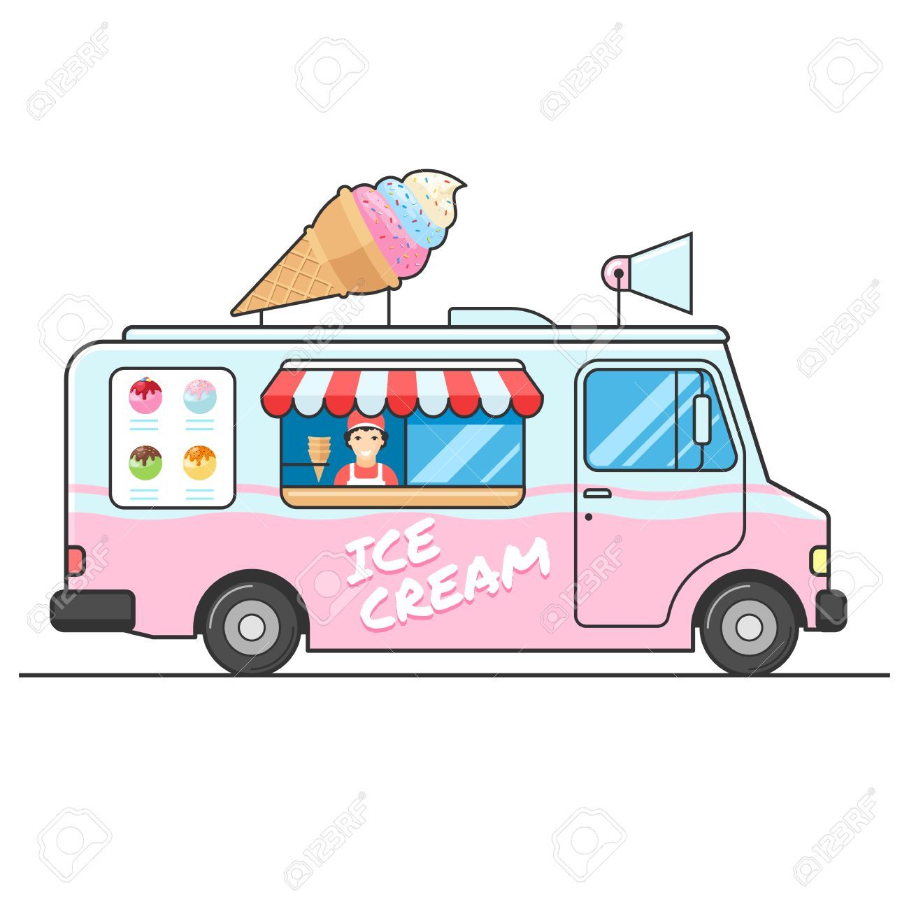 1300x1300 Image Result For Ice Cream Truck Drawing Agendas In Ice