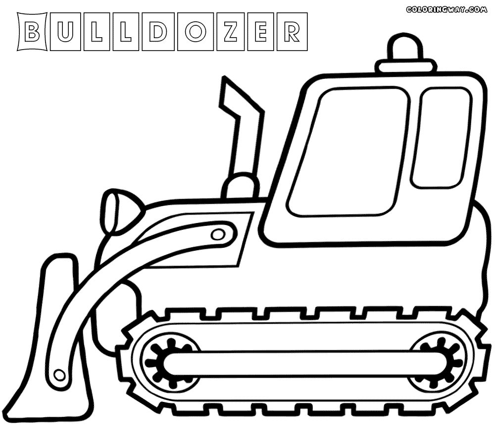 1000x902 Bulldozer Side Coloring