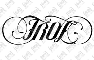329x210 Love True Love Ambigram Tattoo Design