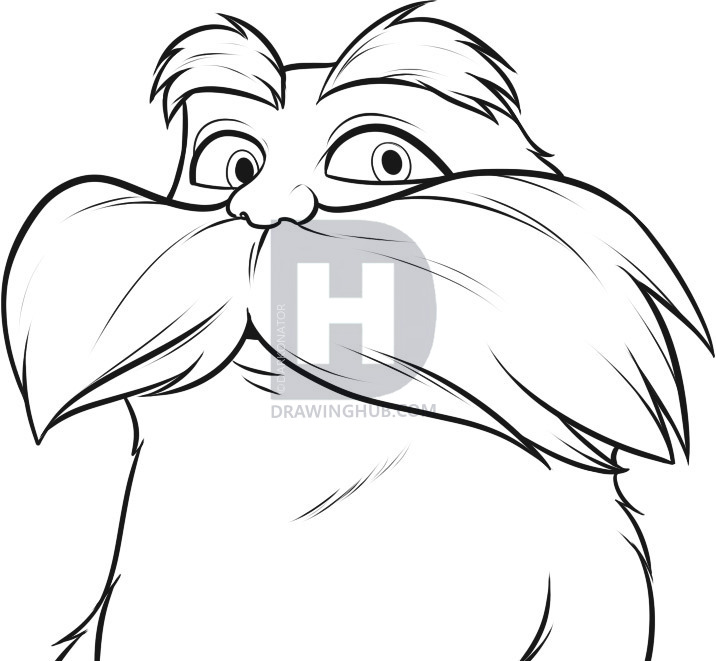 716x661 how to draw the lorax, the lorax, lorax, step