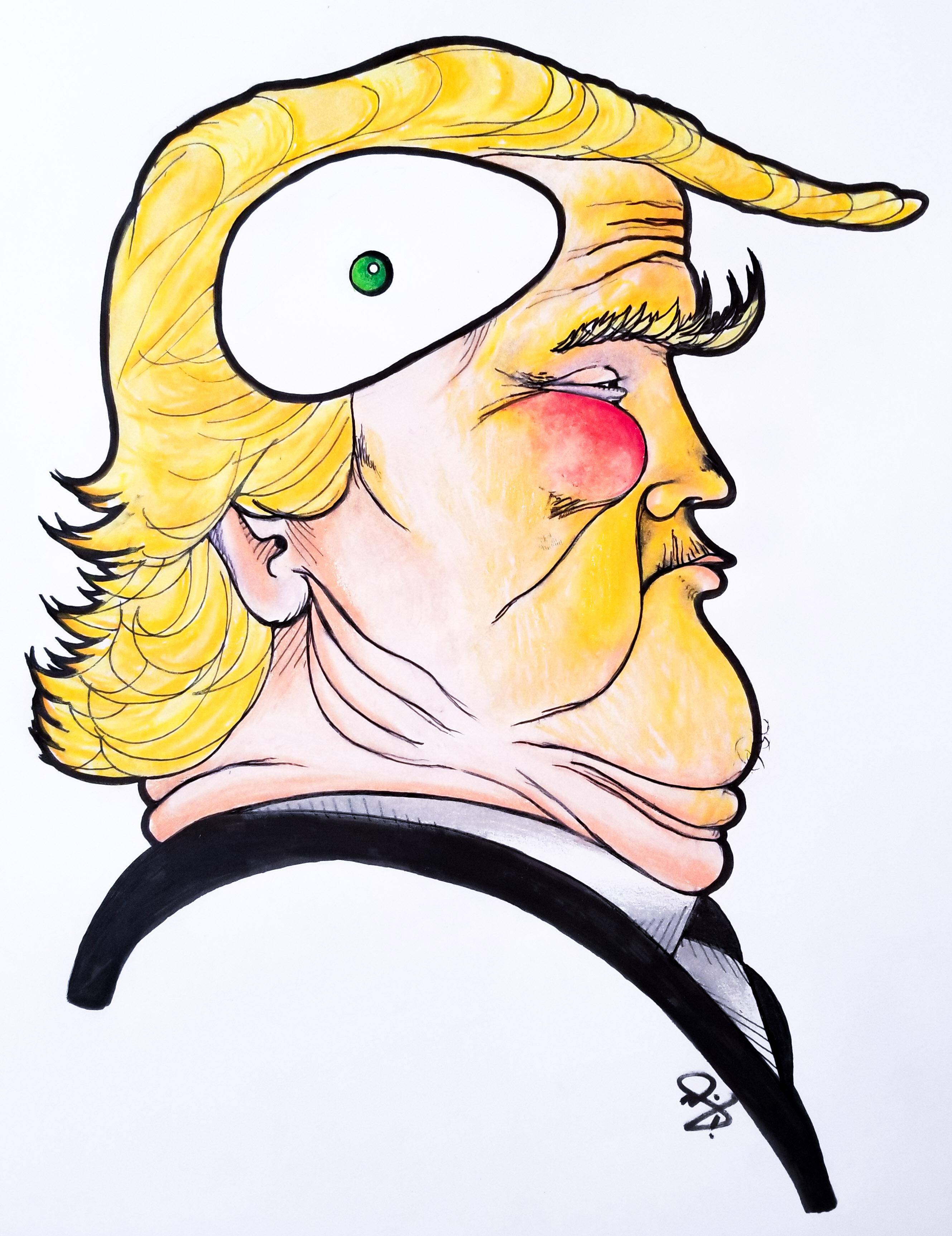 2658x3451 Pea Brain Trump Drawing