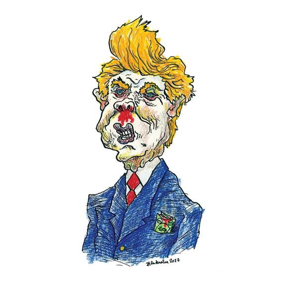 570x570 Smell A Rat Original Drawing Of Donald Trump