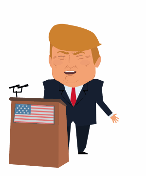 300x360 speaking donald trump cartoon gif on gifer
