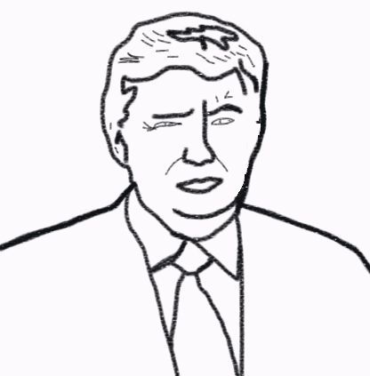 Trump Line Drawing | Free download on ClipArtMag