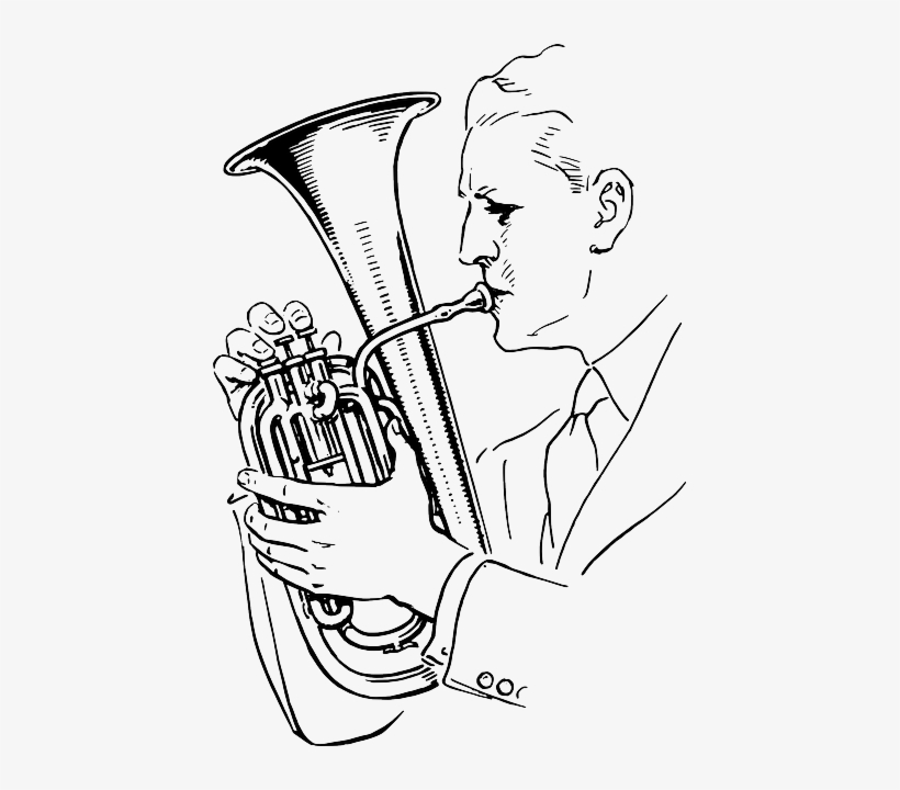 820x720 Alto Music, Man, Person, Cartoon, Horn, Playing, Alto