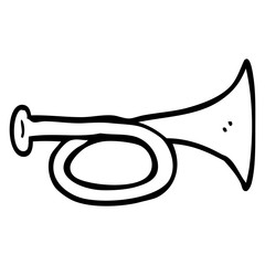 240x240 Line Drawing Cartoon War Trumpet