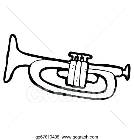 450x470 Trumpet Drawing