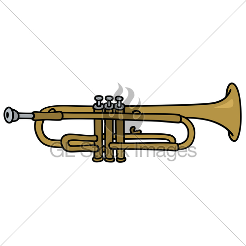 500x500 Classic Brass Trumpet Gl Stock Images
