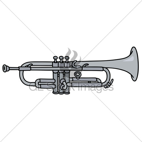 500x500 Classic Silver Trumpet Gl Stock Images