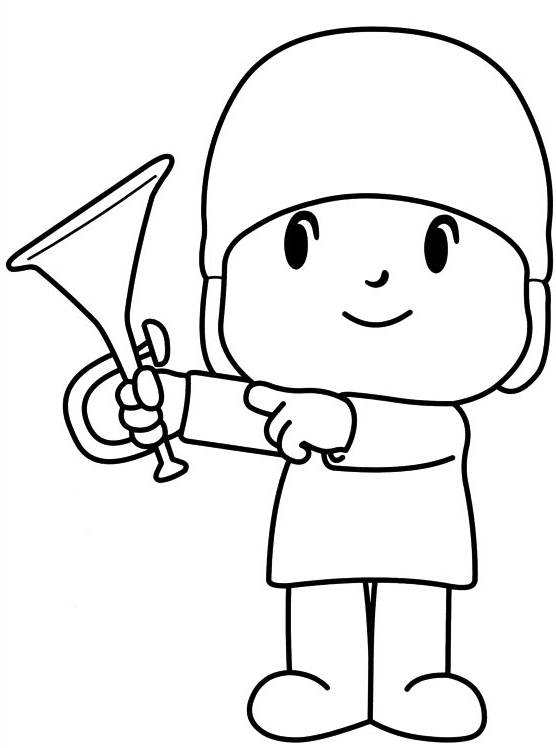 556x748 Drawing Indicating His Trumpet Coloring Page