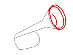 302x227 How To Draw A Trumpet, Step