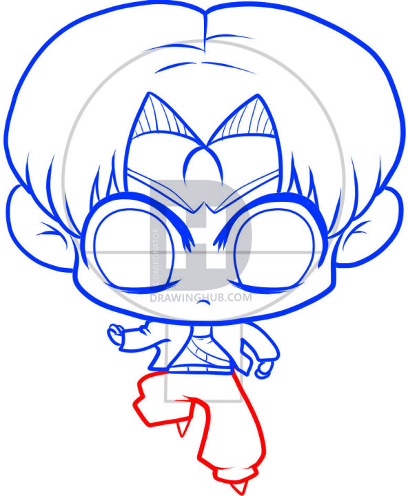 592x720 How To Draw Chibi Trunks, Step