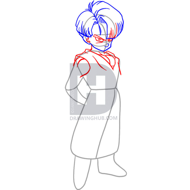 720x720 How To Draw Kid Trunks, Step