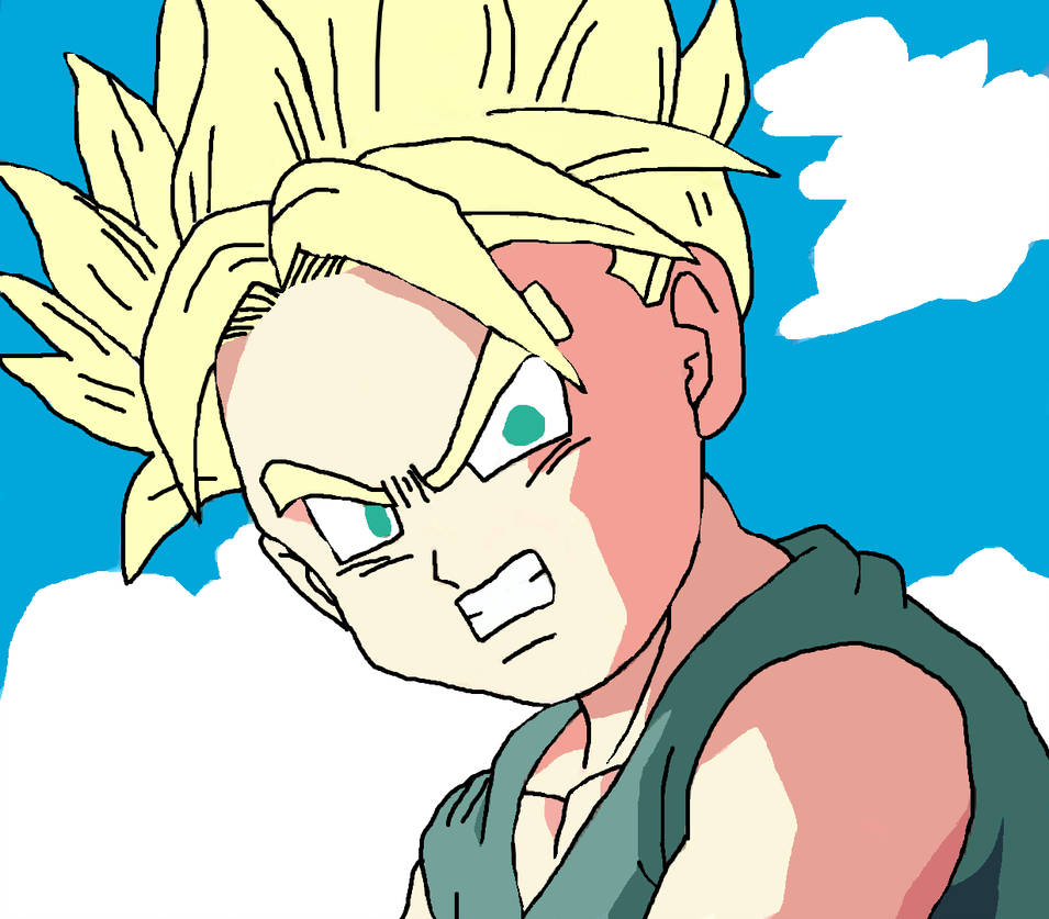 955x837 Kid Trunks Super Saiyan Drawing
