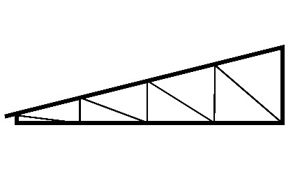 420x249 roof truss, spruce, msr or clad wooden structure and anti lift