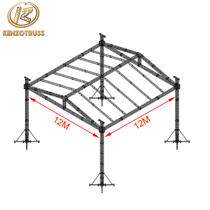 700x700 Aluminum Peak Roof Truss Tower