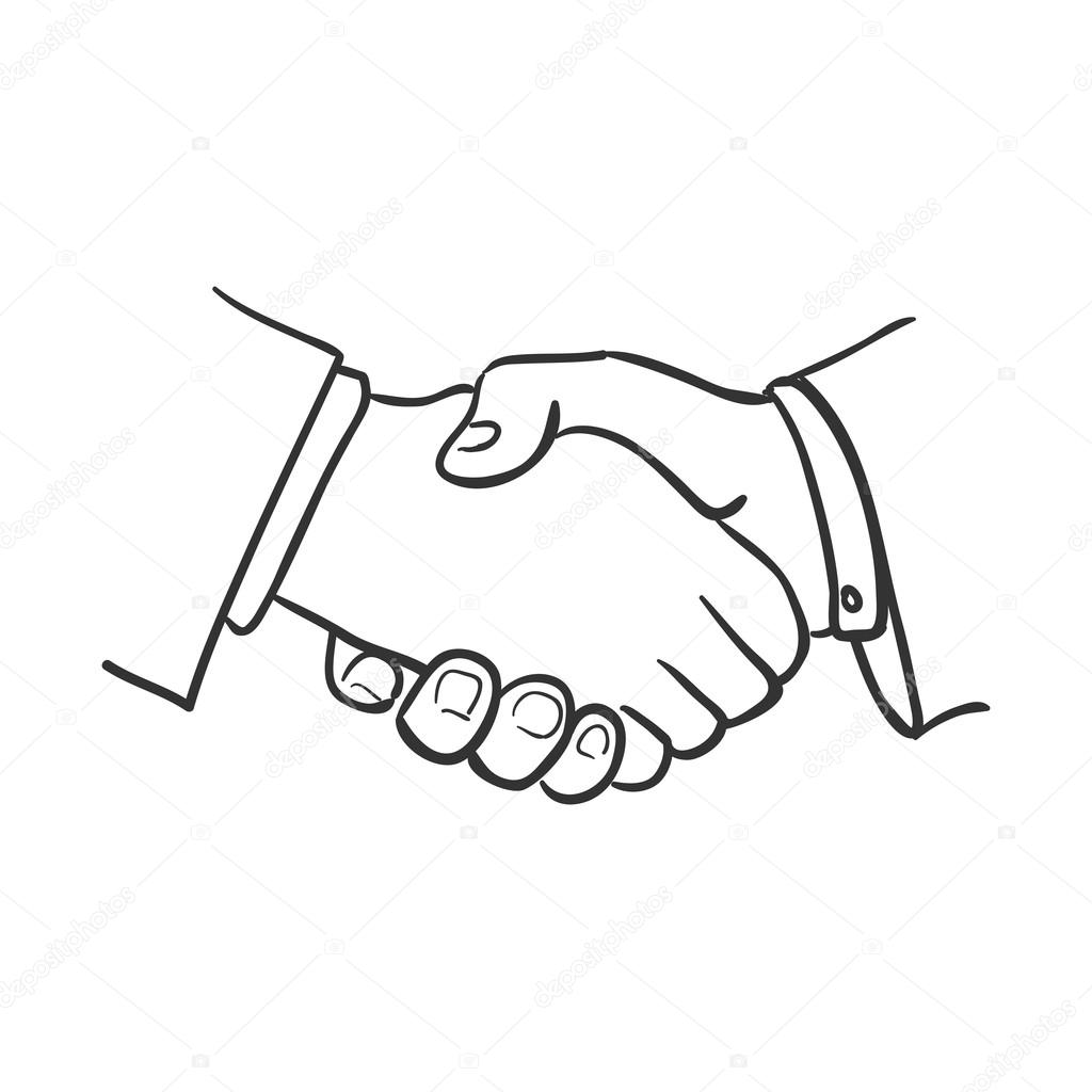 1024x1024 Handshake Drawing Trust For Free Download