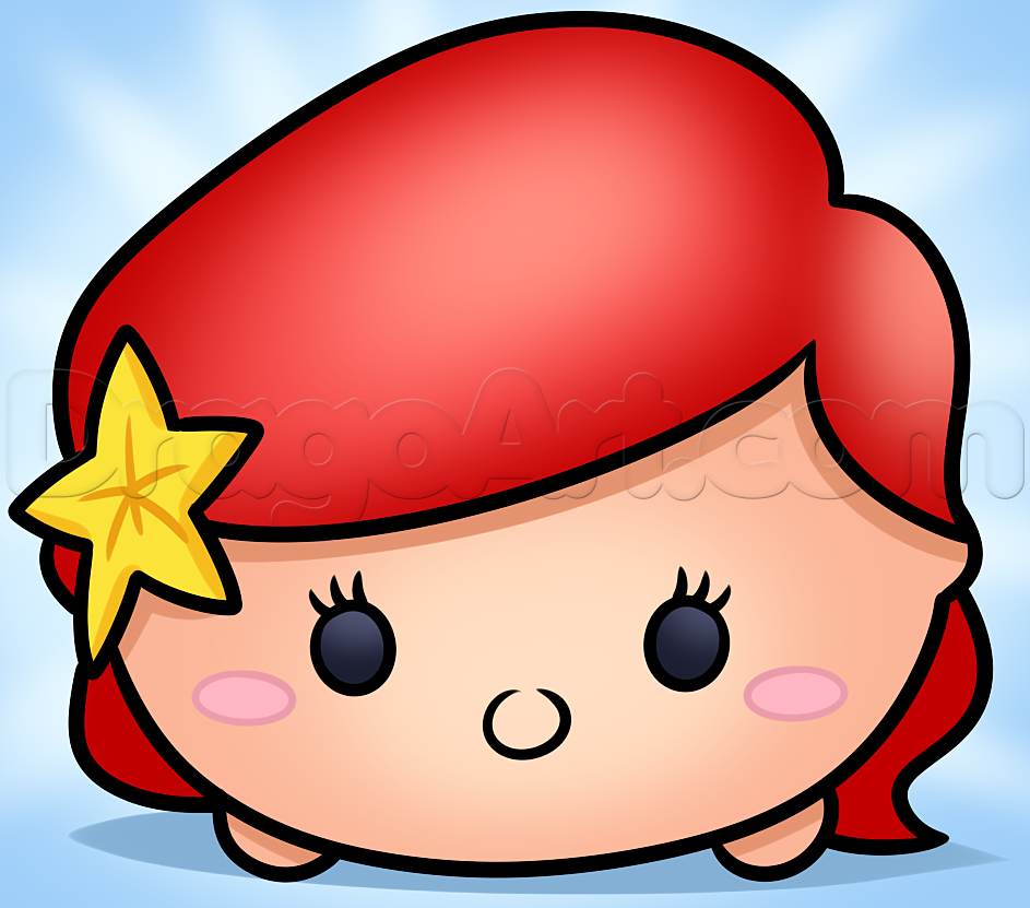 943x831 How To Draw Tsum Tsum Ariel, Step