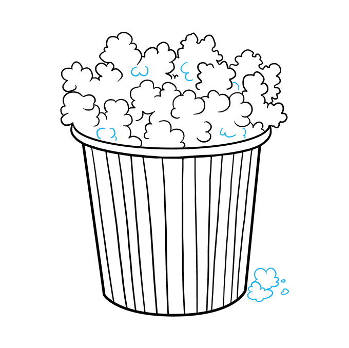 680x678 Huge Collection Of 'popcorn Line Drawing' Download More Than