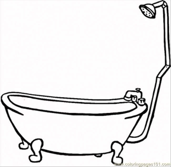650x637 Bathtub Drawing
