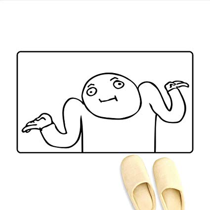 425x425 Doormat Whatever Guy Meme Confusion Gesture Label
