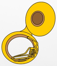 190x218 Tuba Drawing Pillowcase X Spreadshirt