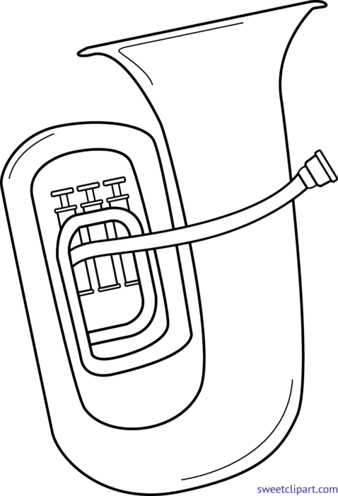 478x700 Tuba Lineart Clip Art