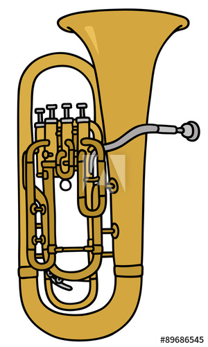 300x500 Bombardone Hand Drawing, Vector Illustration