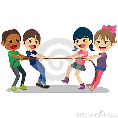 400x400 Cute Little Children Playing With Rope Tug Of War