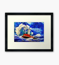210x230 Boat Graphite Pencil Smoke Drawing Framed Prints Redbubble
