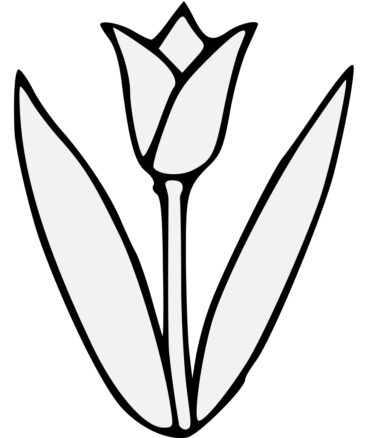 1235x1467 Collection Of Free Tulip Drawing Line Download On Ui Ex