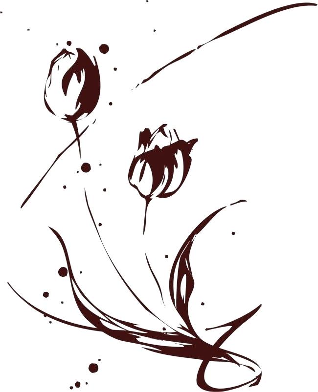 650x803 Sketch Of Tulip Flower Line Drawing Of Tulip Flower