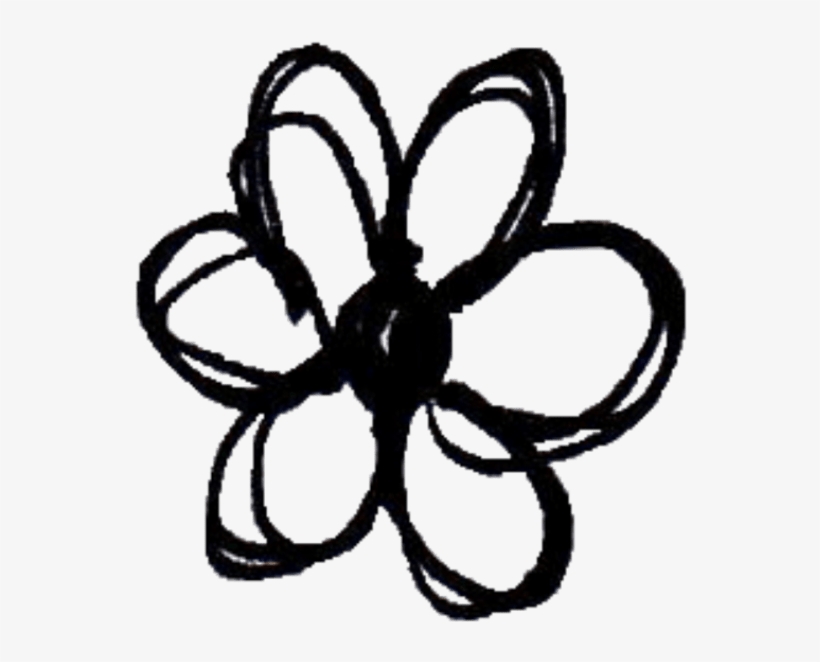 820x662 Black And White Tumblr Flower Stickers Topsimages