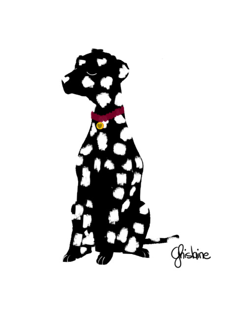 500x637 Dog Illustration Dalmatian Artist On Tumblr Onedrawingaday