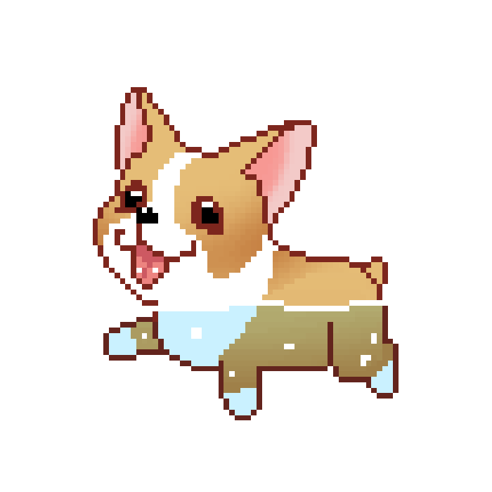 700x700 Tumblr Pixel Corgi Dog Dogs Swim