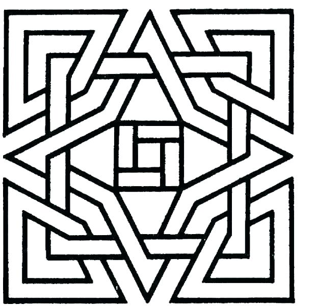618x600 Cool Geometric Designs Quilt Pattern Coloring Pages Patterns Cool