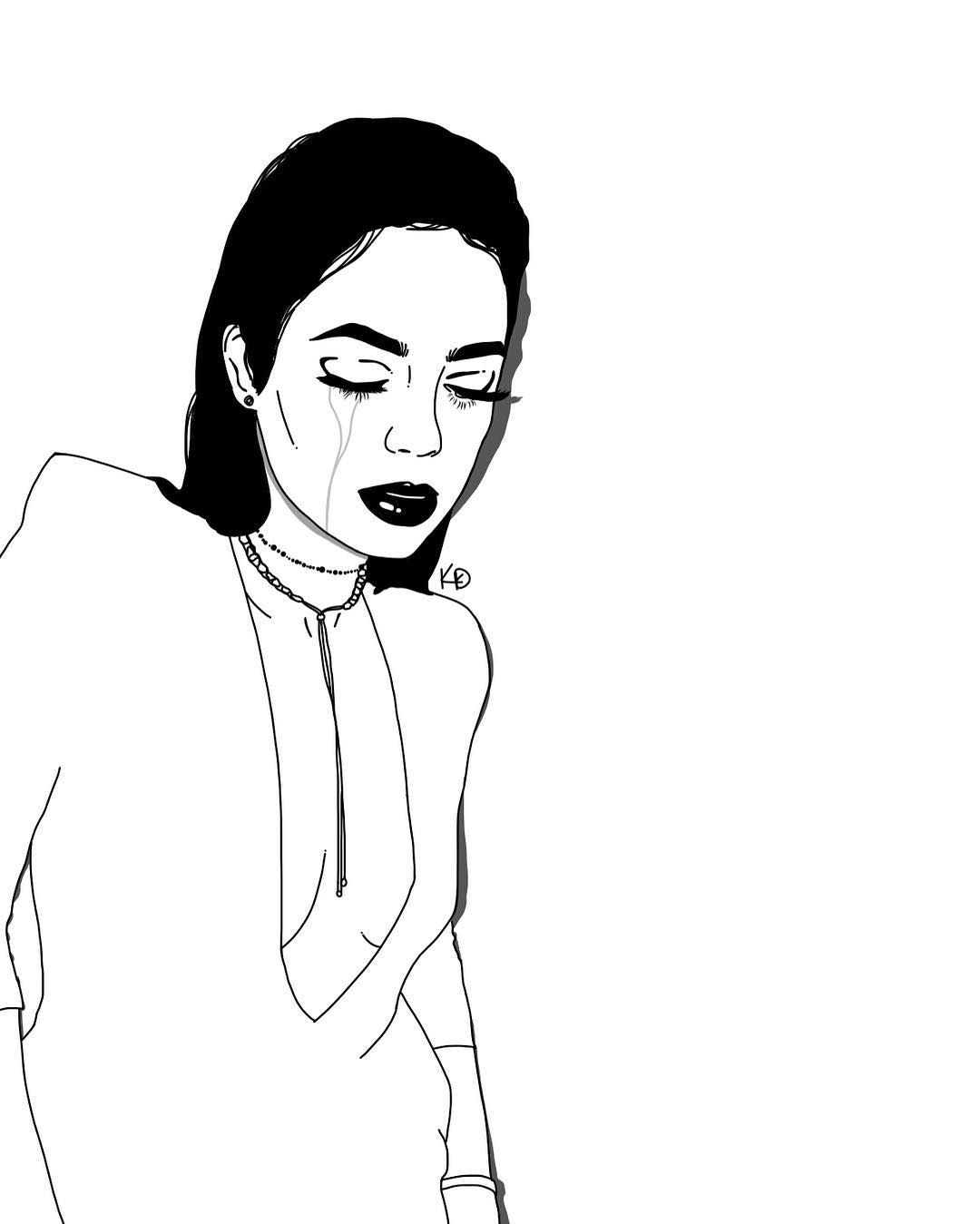 1080x1349 Outlines, Outline, Tumblr Girl, Black And White Outlines