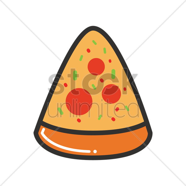 600x600 Pizza Slice Icon Vector Image