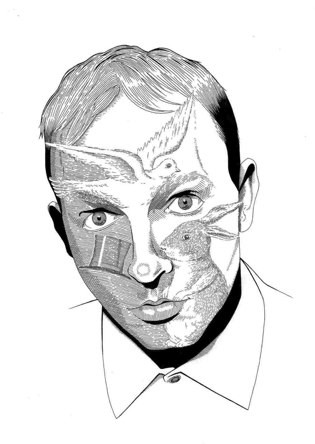 1011x1424 Line Drawing Portrait Tumblr