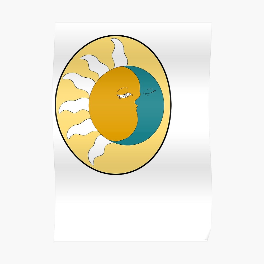 1000x1000 Sun And Moon Tumblr Drawing Posters