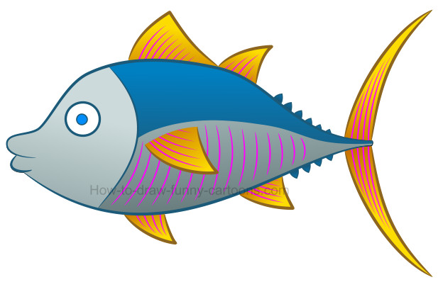624x405 How To Draw A Long Fin Tuna