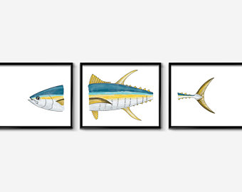 340x270 Tuna Drawing Etsy