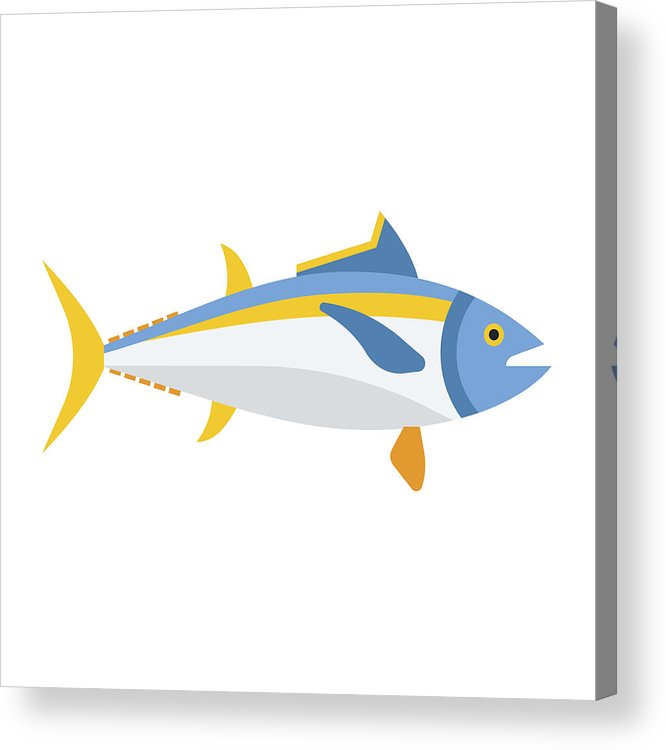 666x750 Blue Tuna Fish Icon Acrylic Print