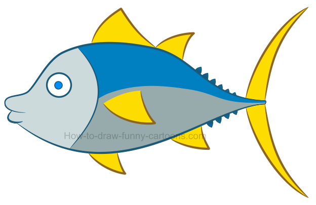 624x405 How To Draw A Long Fin Tuna