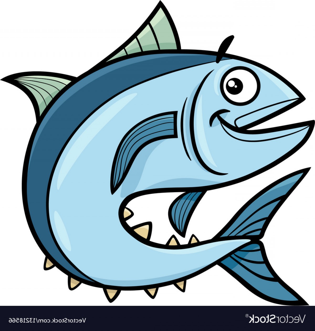 1200x1262 Tuna Fish Cartoon Character Vector Orangiausa