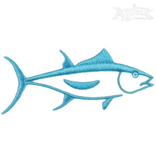 600x600 Tuna Fish Embroidery Design