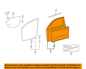 300x239 Toyota Oem Tundra Front Door Shell Frame Panel Left