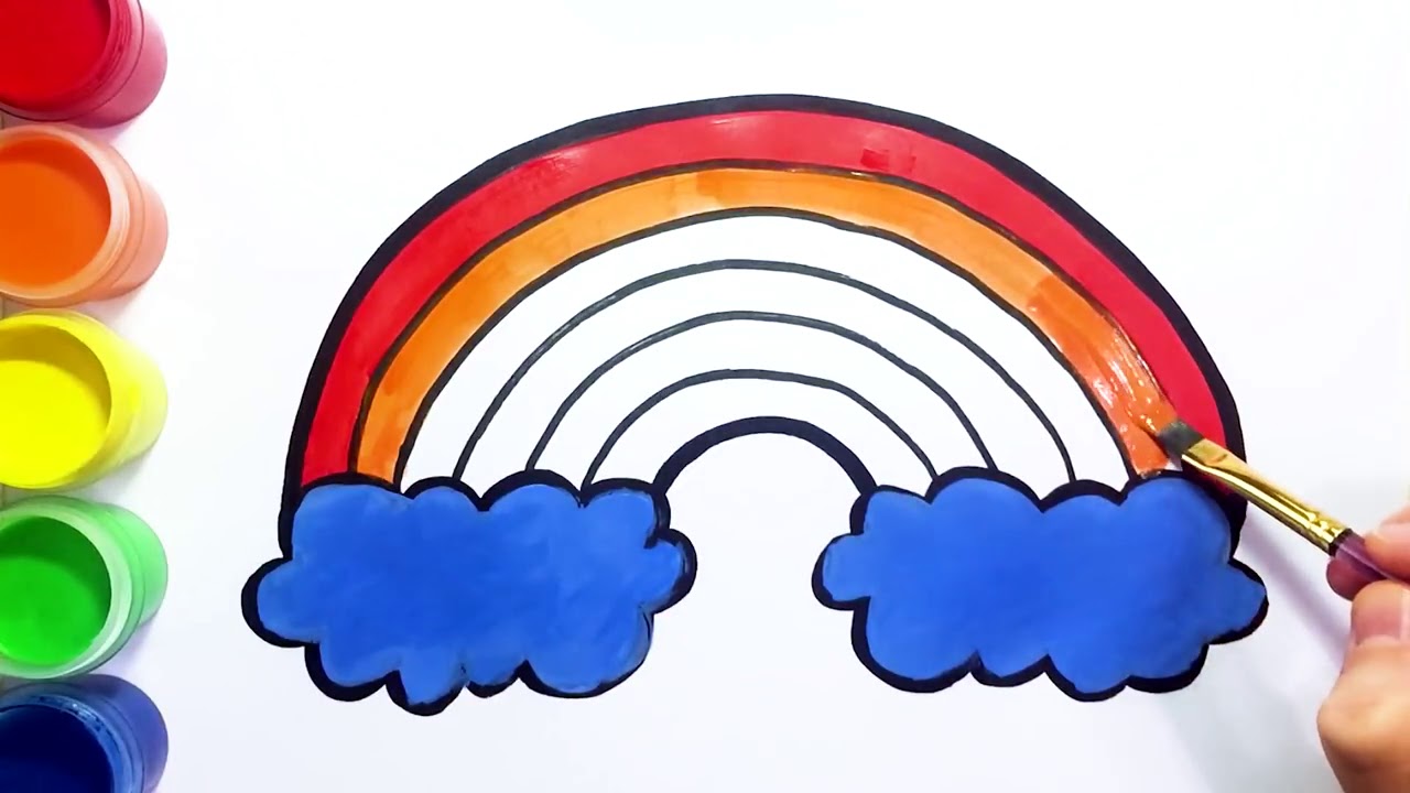 1280x720 Coloring Rainbow With Paint And Drawing Video For Kids