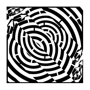 300x300 double diagonal tunnel maze drawing