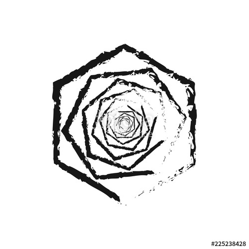 500x500 White Background Tunnel Abstract Twisted Lines Abstract Fractal